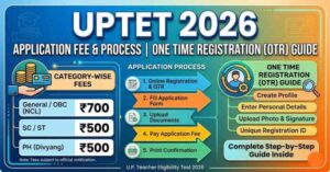 UPTET 2026 Application Fee & Process